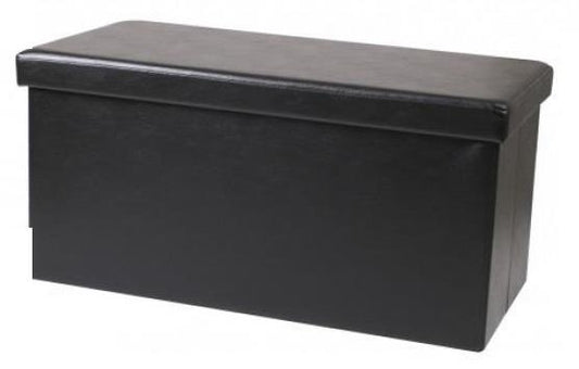 Kube - Pu Black Ottoman Bench