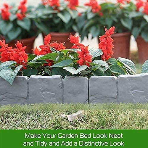 Grey 30Pk Stone Effect Garden Border Set