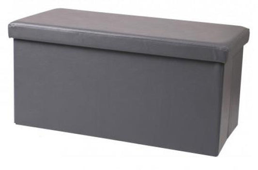 Kube - Pu Dark Grey Ottoman Bench