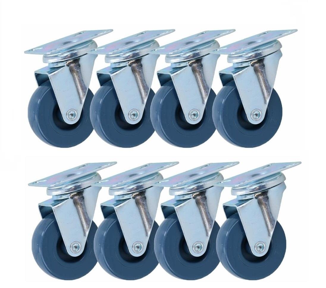 8PC 50MM SWIVEL CASTOR WHEEL SET