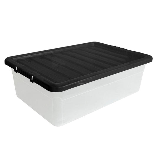 32L Under Bed Box & Black Lid