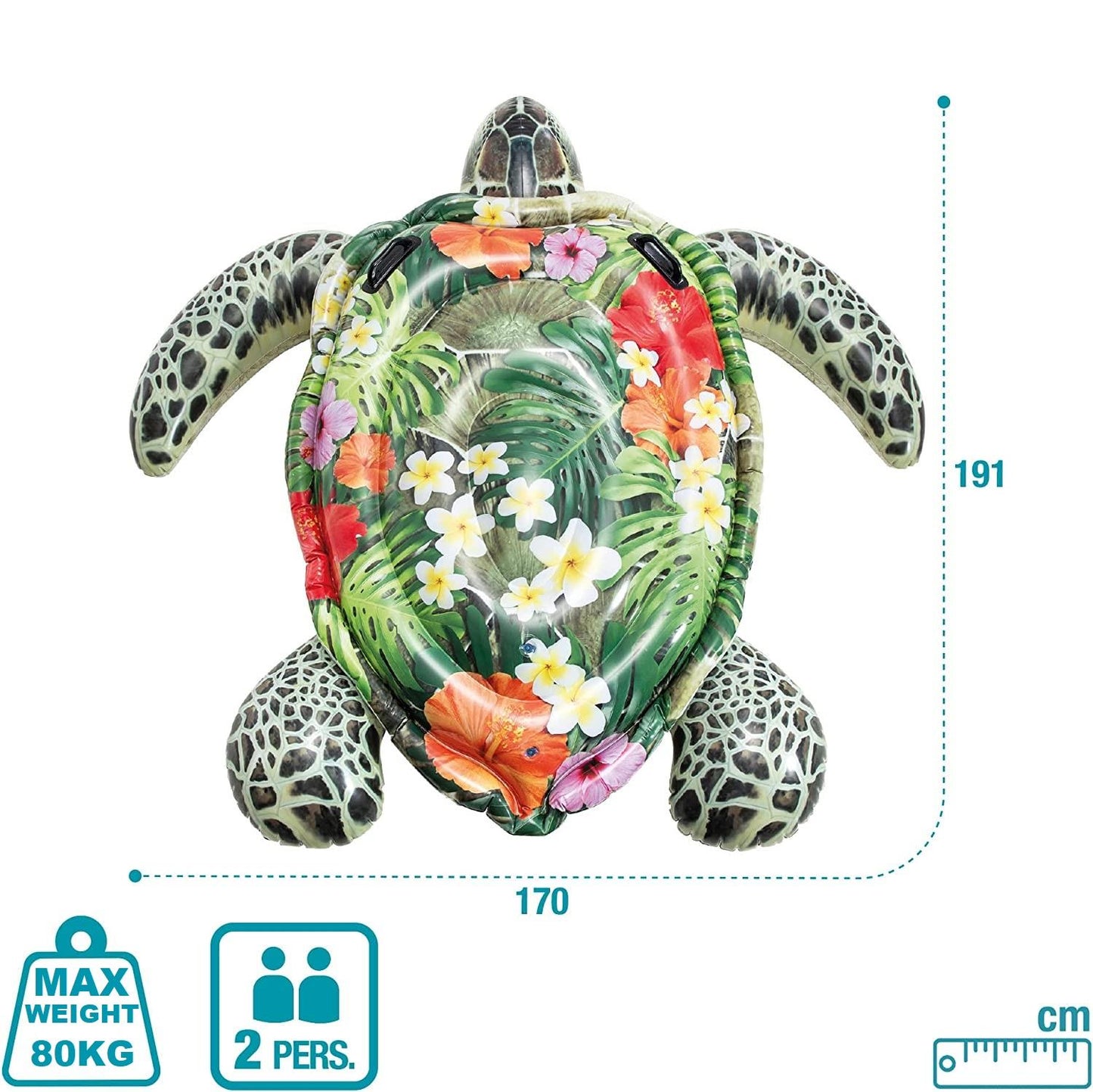 Realistic Sea Turtle Ride On 75" x 67"