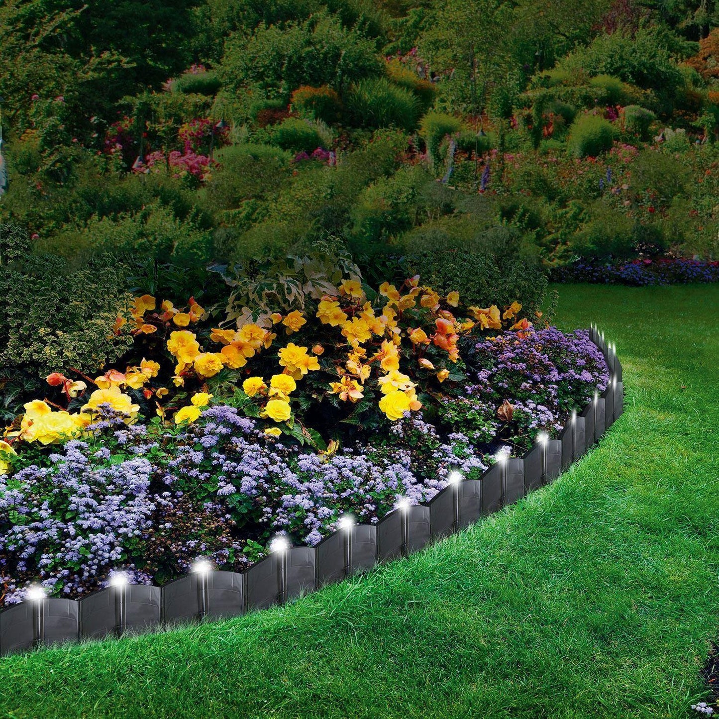 96Pk Solar Operated Garden Fence Set (Green)
