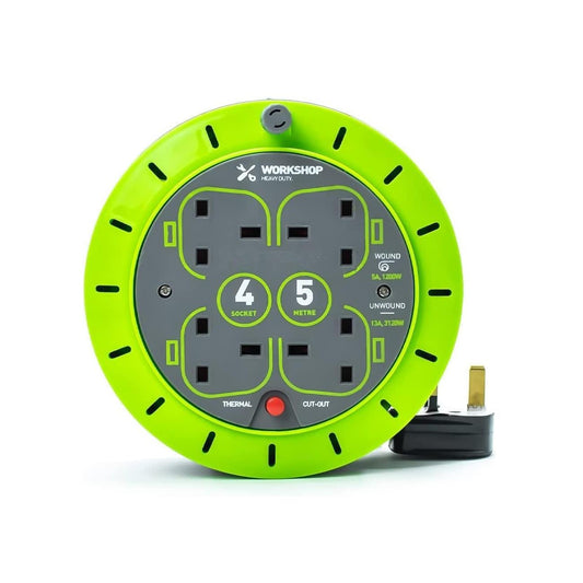 Status 4 Socket - 5 Meter Cable Reel