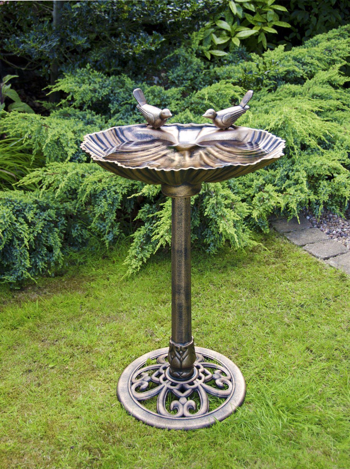 Bronze Effect Plastic 2 Bird Bath