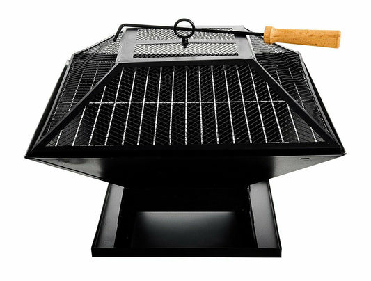 Square Fire Pit with BBQ Grill