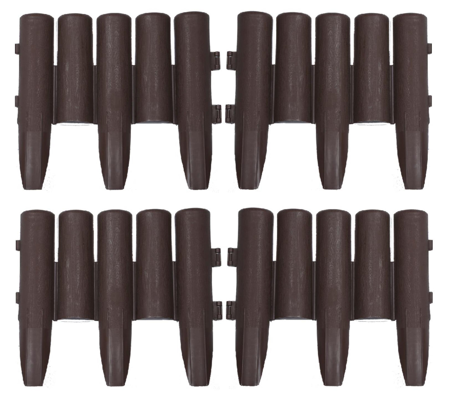 32PK Plastic Cylindrical Garden Edging (Brown)