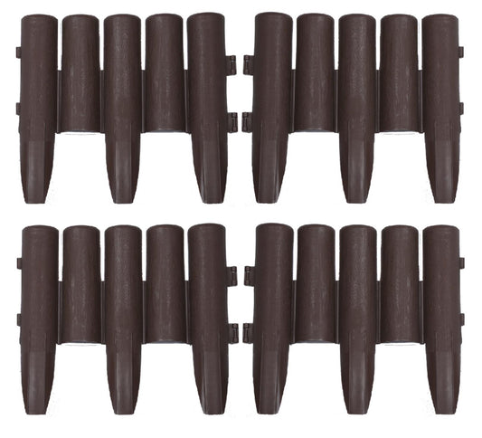 32PK Plastic Cylindrical Garden Edging (Brown)
