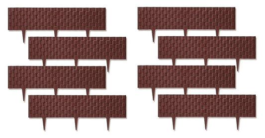 8Pk Garden Patch Border Set (Brown)