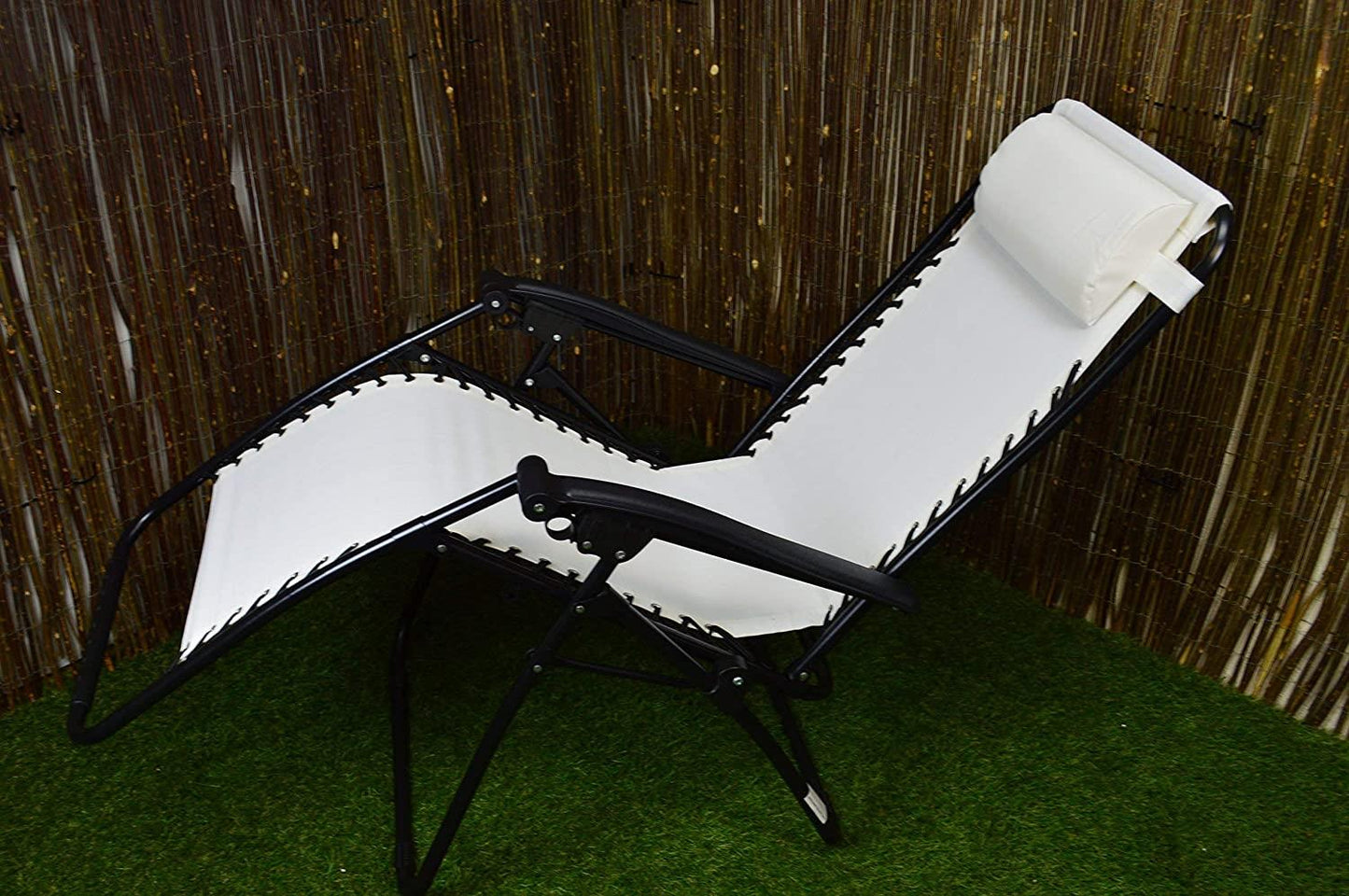 Textoline Reclining Chair - Beige/ White
