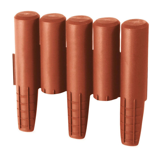 8Pk Plastic Cylindrical Garden Edging(Terracotta)